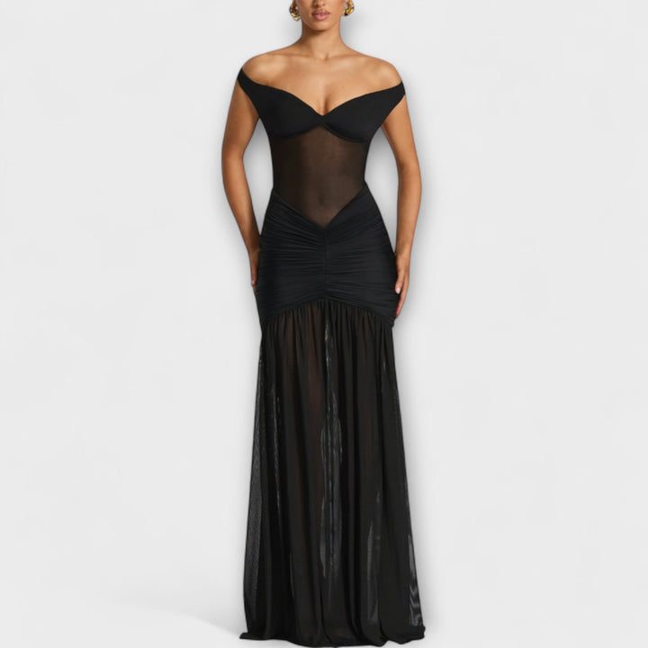 Marini | Abito con spacco elegante da donna