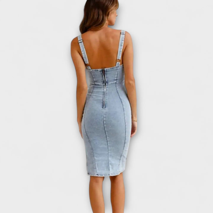 Marini | Vestito in denim con spalline