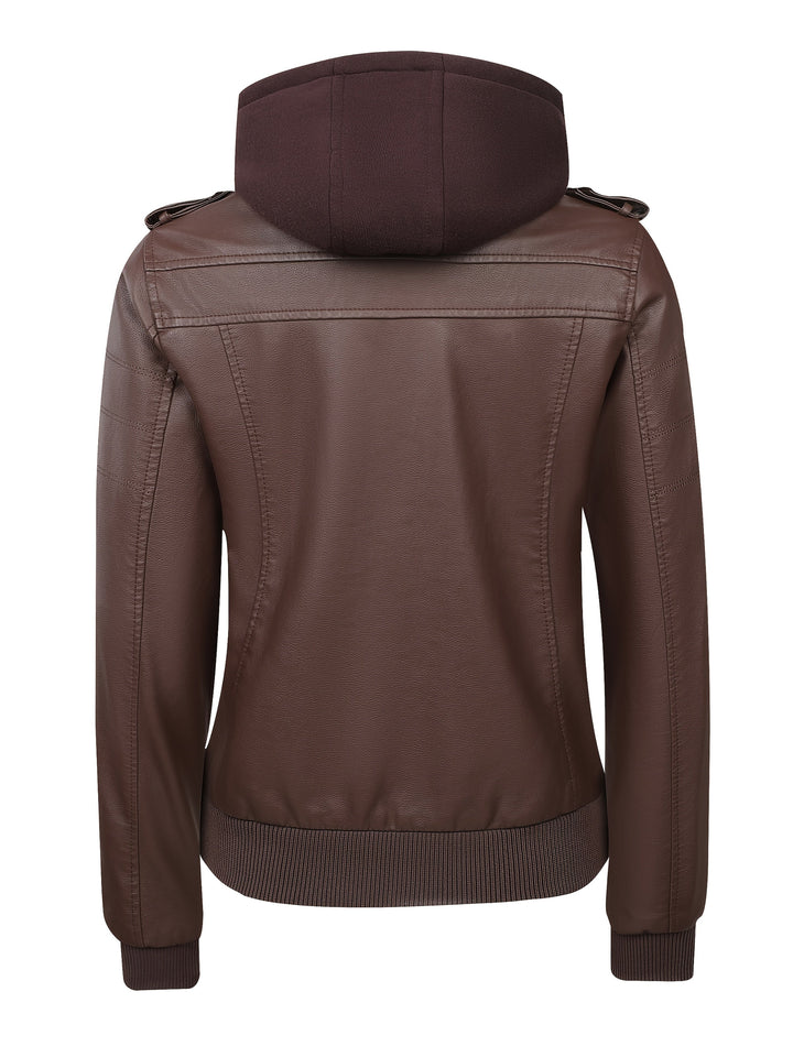 Marini | Giacca in pelle nera elegante