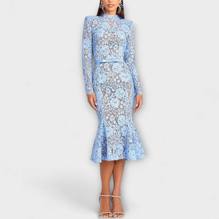 Marini | Raffinato abito midi in pizzo