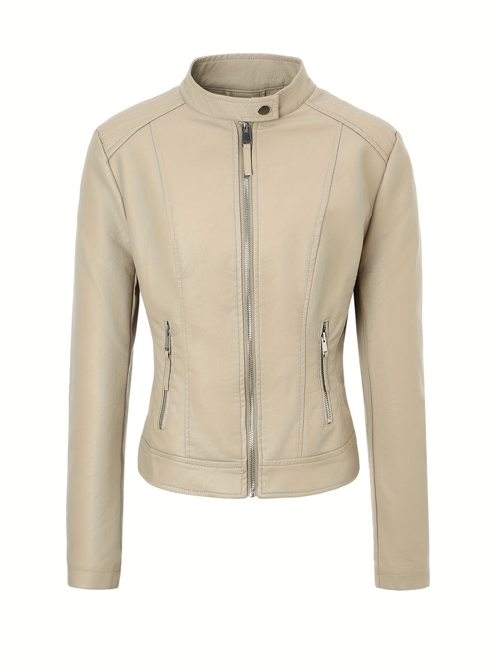 Marini | Giacca moto elegante in pelle
