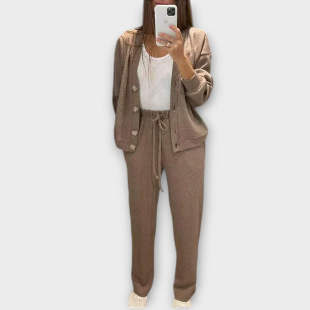 Marini | Set cardigan e pantaloni eleganti