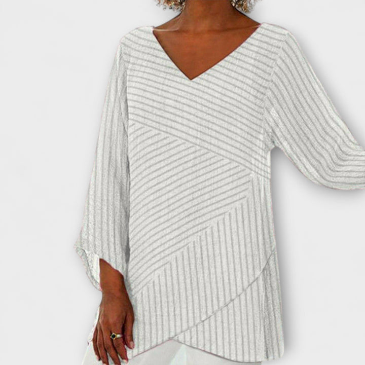 Marini | Top drappeggiato a strisce elegante