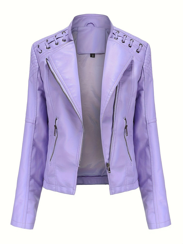 Marini | Giacca biker rosa slim fit