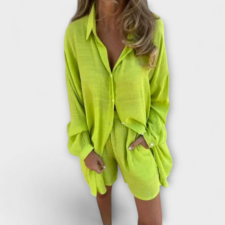 Marini | Set elegante di blusa e pantaloni