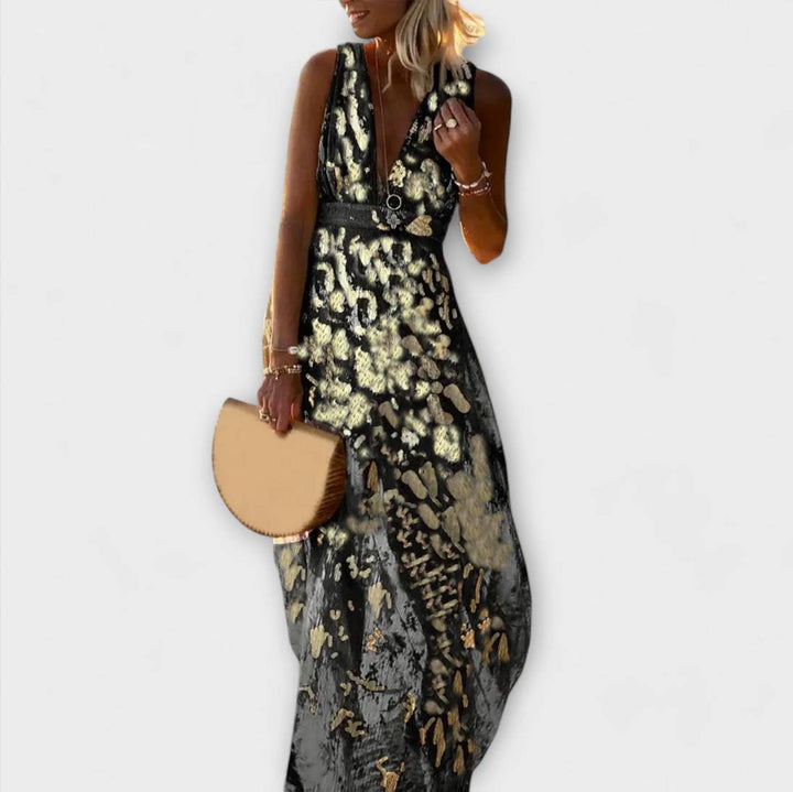Marini | Abito fluido con paillettes eleganti