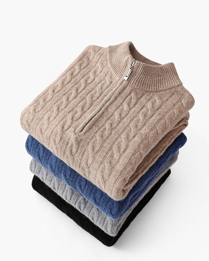 Marini | Raffinato mezzo zip in cashmere