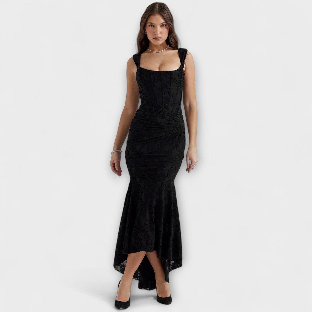 Marini | Abito lungo con corsetto elegante