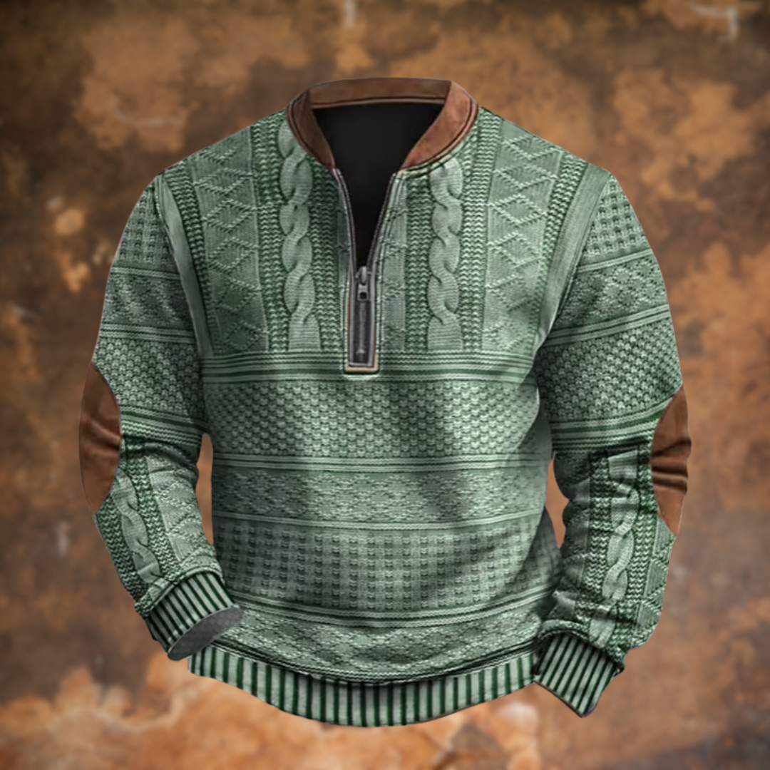 Jürgen – Knitted Jumper with Zip Detail