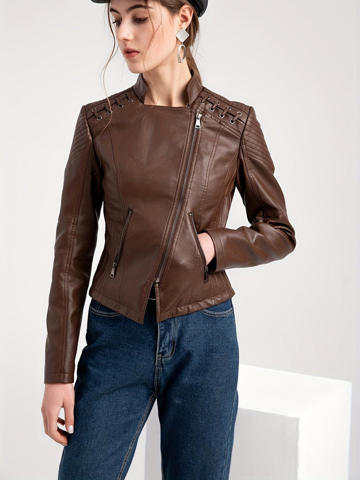 Marini | Giacca biker rosa slim fit