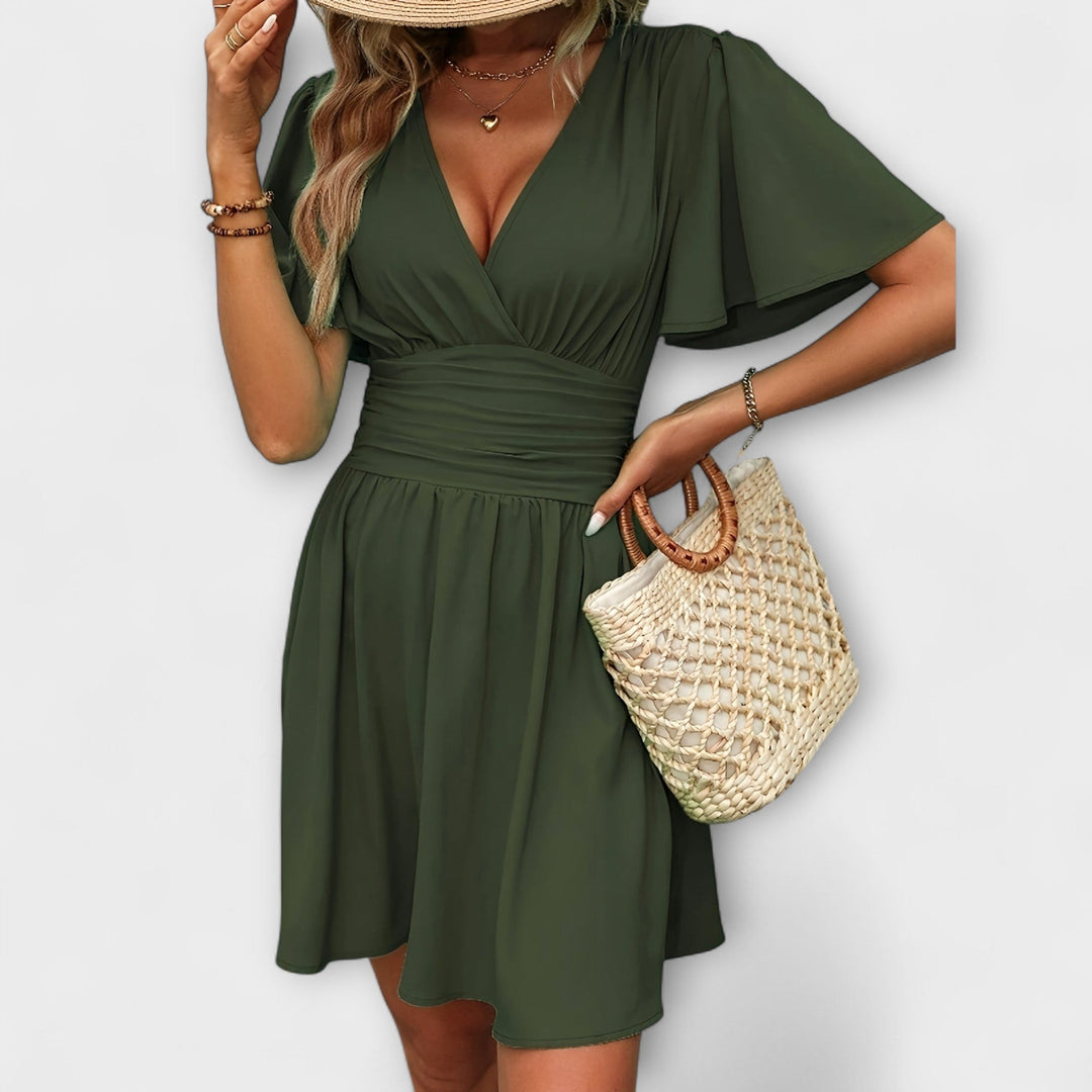 Marini | Abito elegante con scollo a V