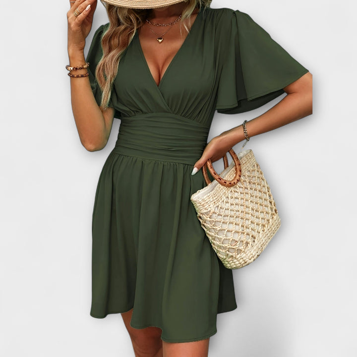 Marini | Abito elegante con scollo a V