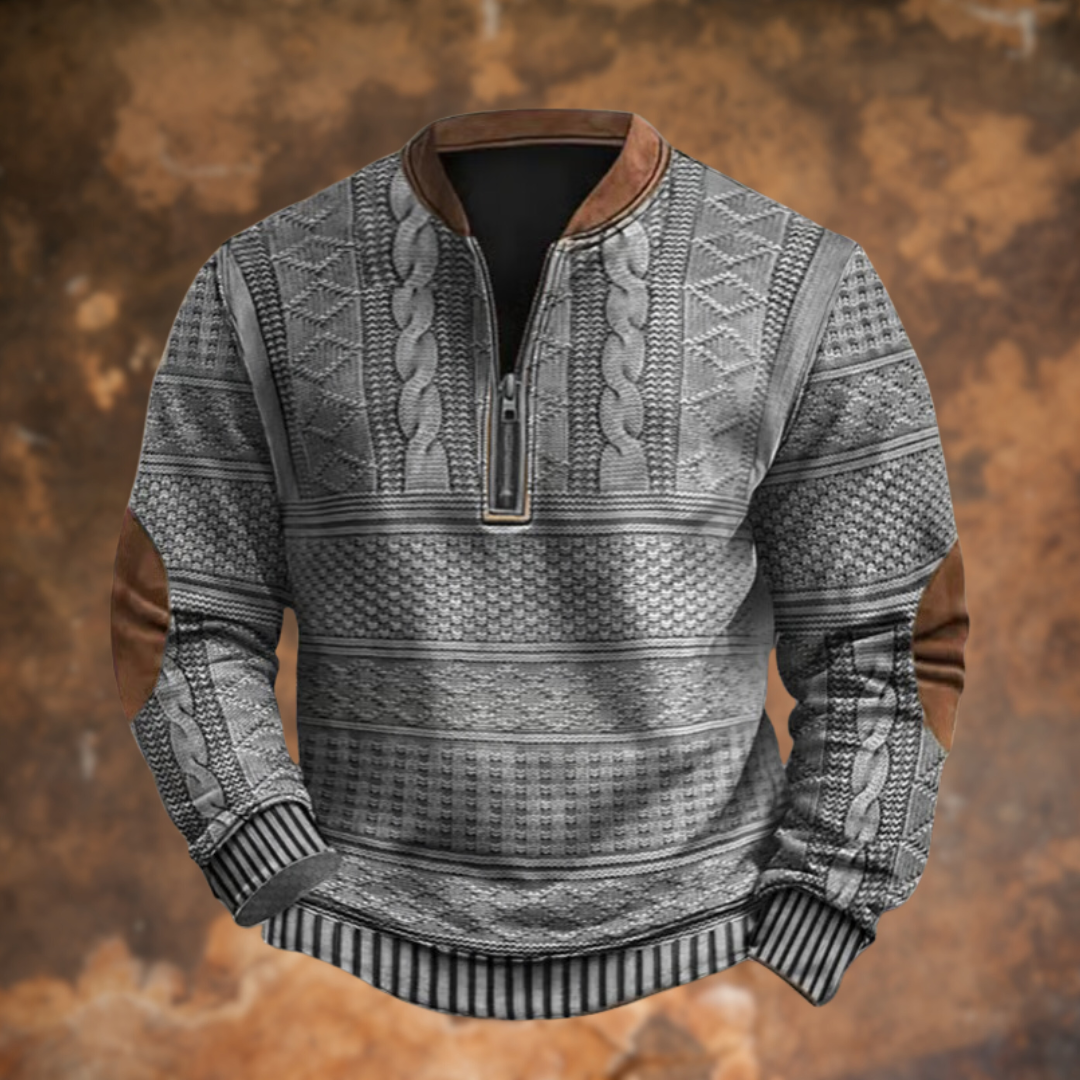 Jürgen – Knitted Jumper with Zip Detail