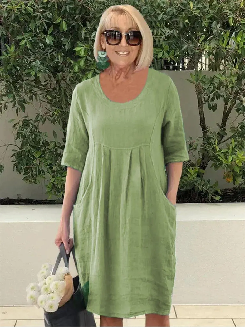 Marini | Abito in lino elegante da donna