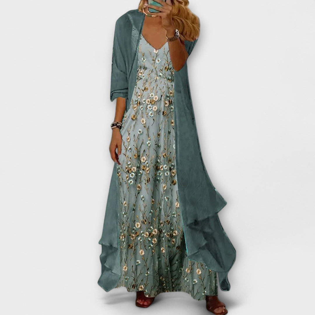 Marini | Abito lungo con giacca elegante