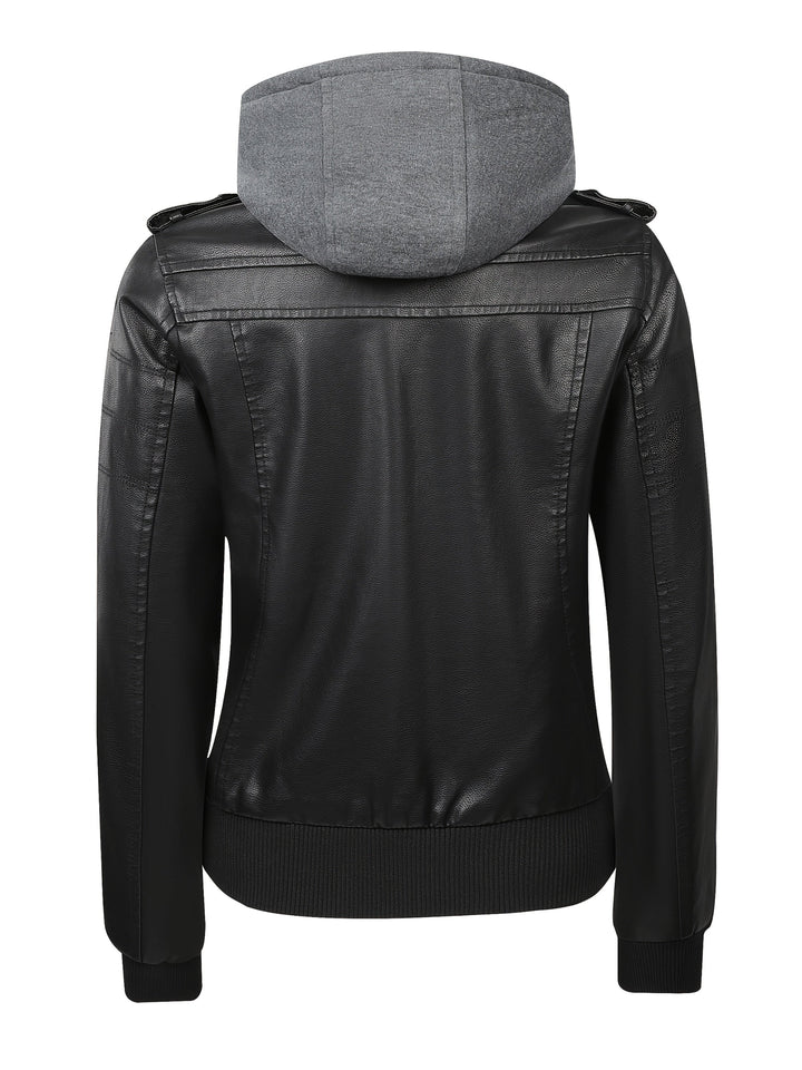 Marini | Giacca in pelle nera elegante