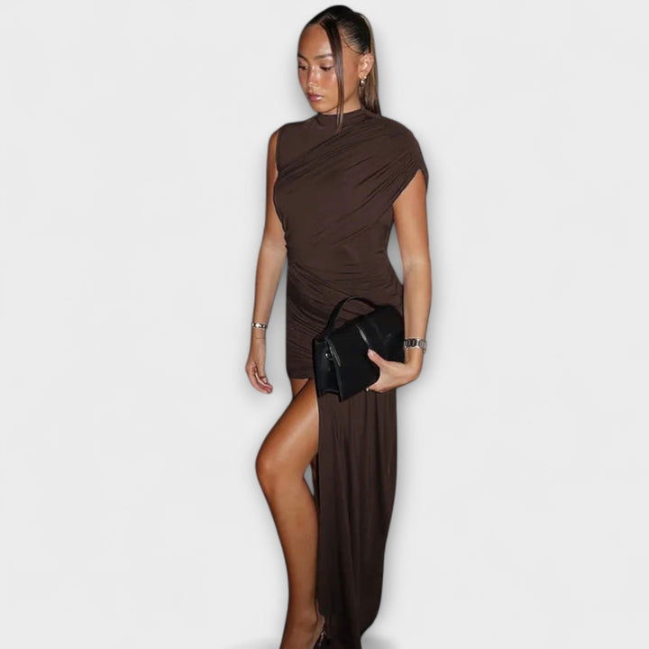 Marini | Abito elegante con plissé da donna
