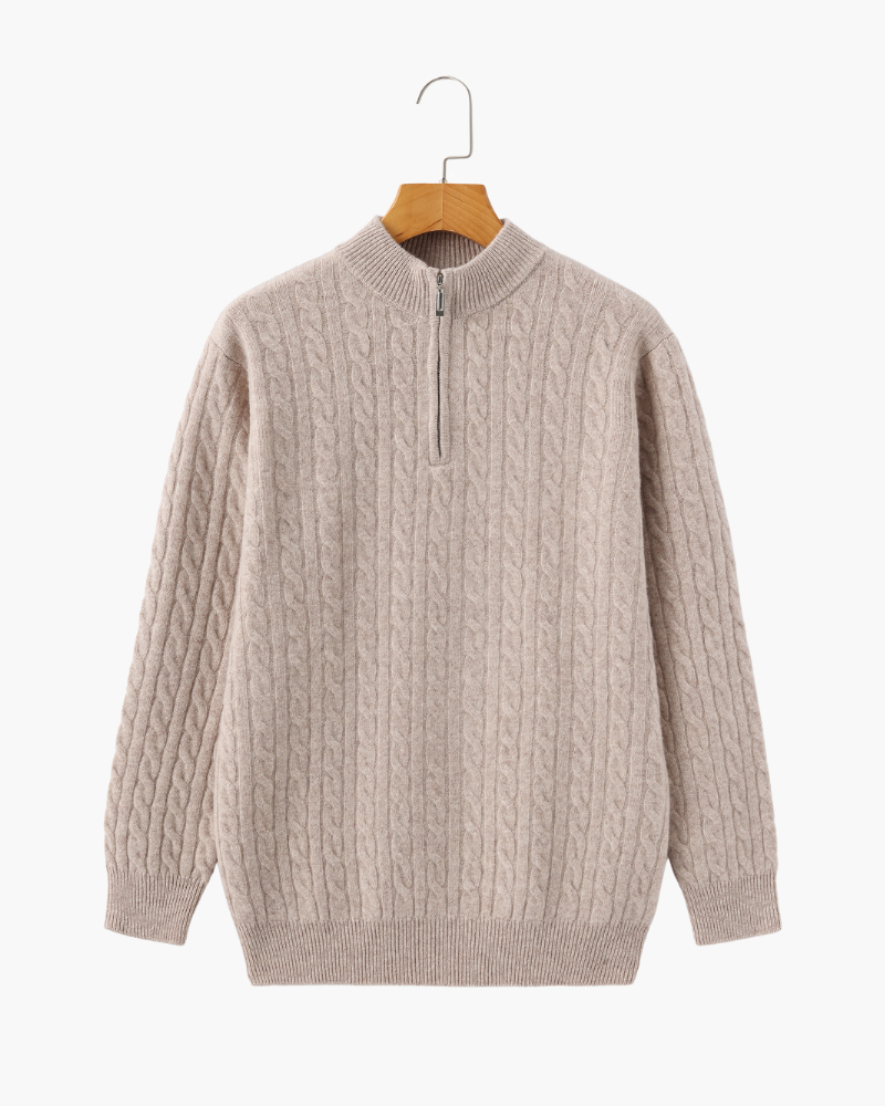 Marini | Raffinato mezzo zip in cashmere