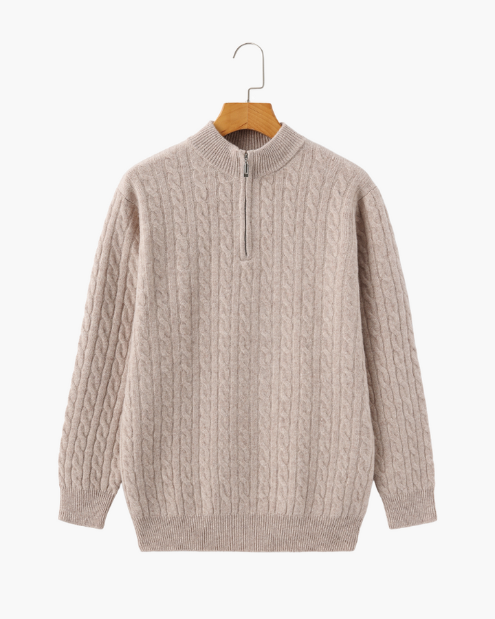 Marini | Raffinato mezzo zip in cashmere