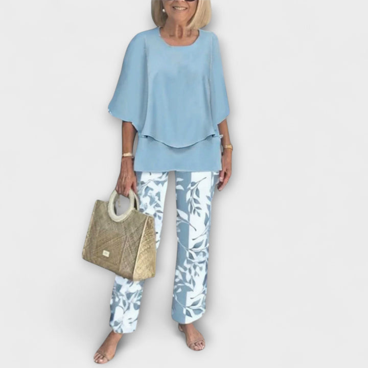 Marini | Set elegante con blusa e pantaloni