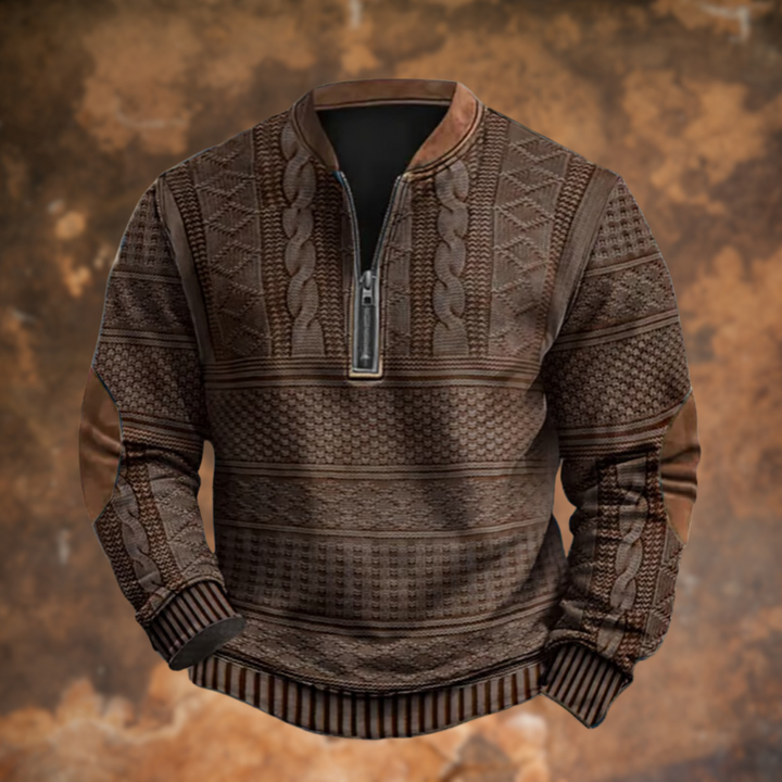Jürgen – Knitted Jumper with Zip Detail