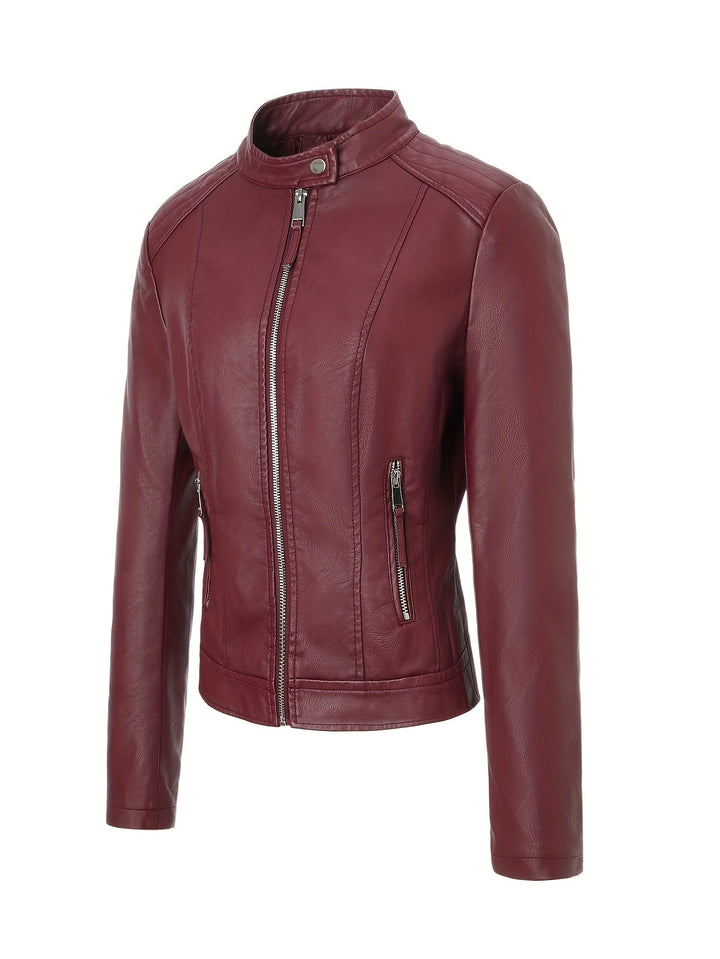 Marini | Giacca moto elegante in pelle