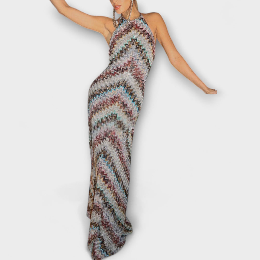Marini | Abito in maglia a zigzag