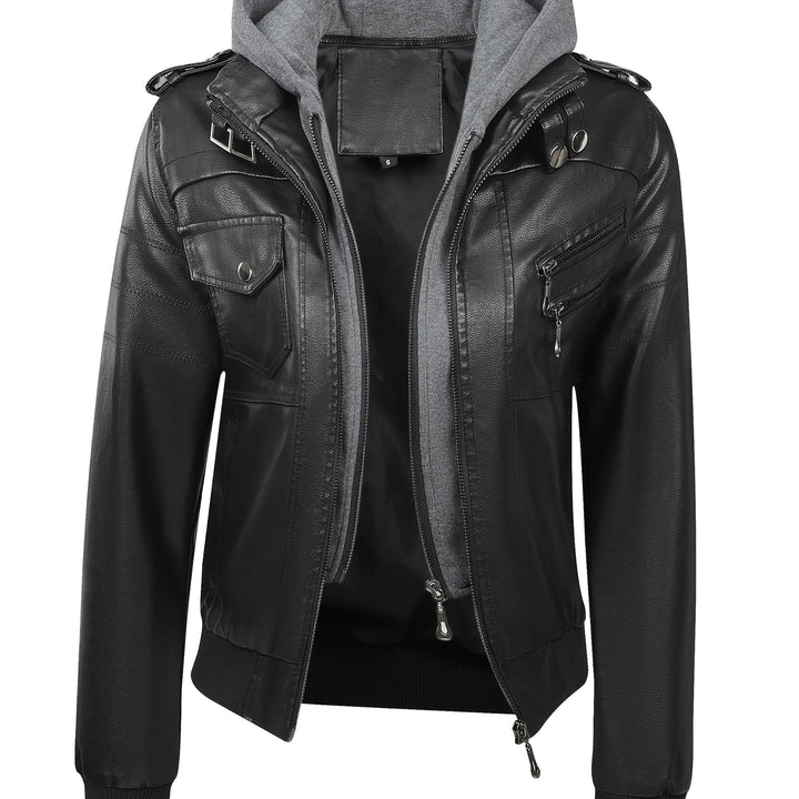 Marini | Giacca in pelle nera elegante