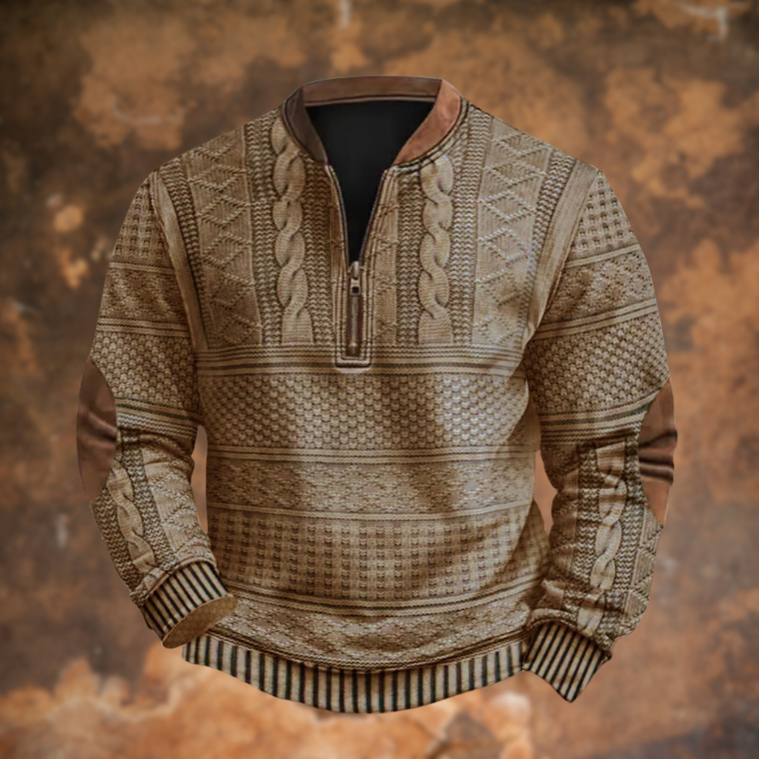 Jürgen – Knitted Jumper with Zip Detail