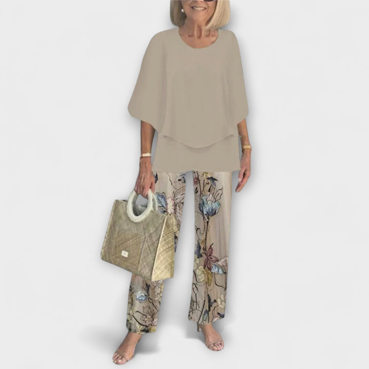 Marini | Set elegante con blusa e pantaloni