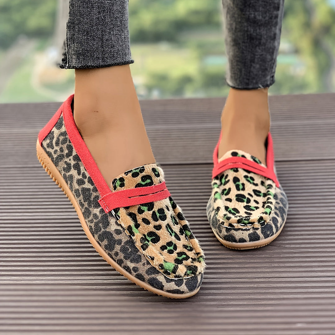 Aimee™ | Mocassino Leopardo Rosso