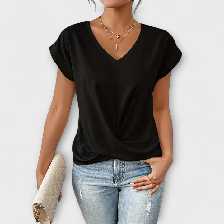 Marini | Top elegante con scollo a V