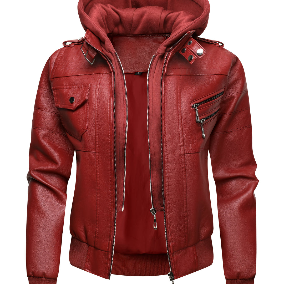 Marini | Giacca in pelle nera elegante