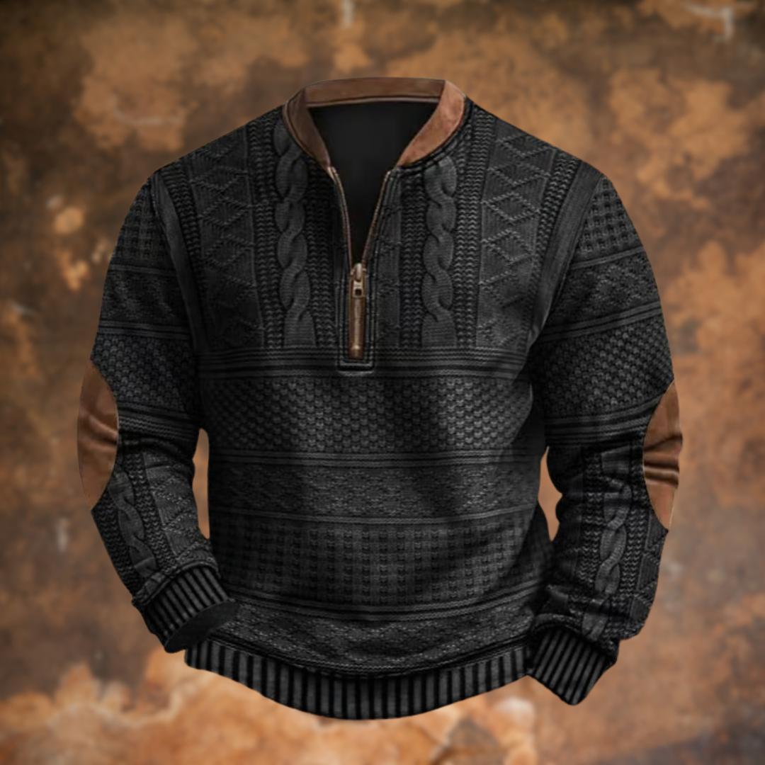 Jürgen – Knitted Jumper with Zip Detail