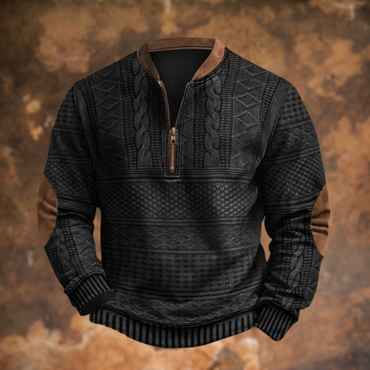 Jürgen – Knitted Jumper with Zip Detail