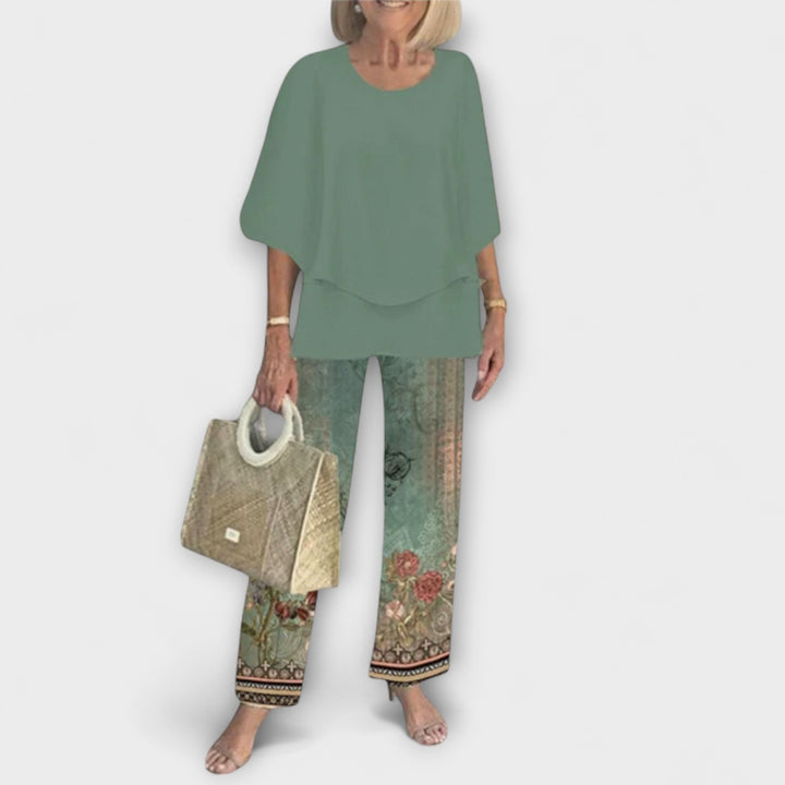 Marini | Set elegante con blusa e pantaloni