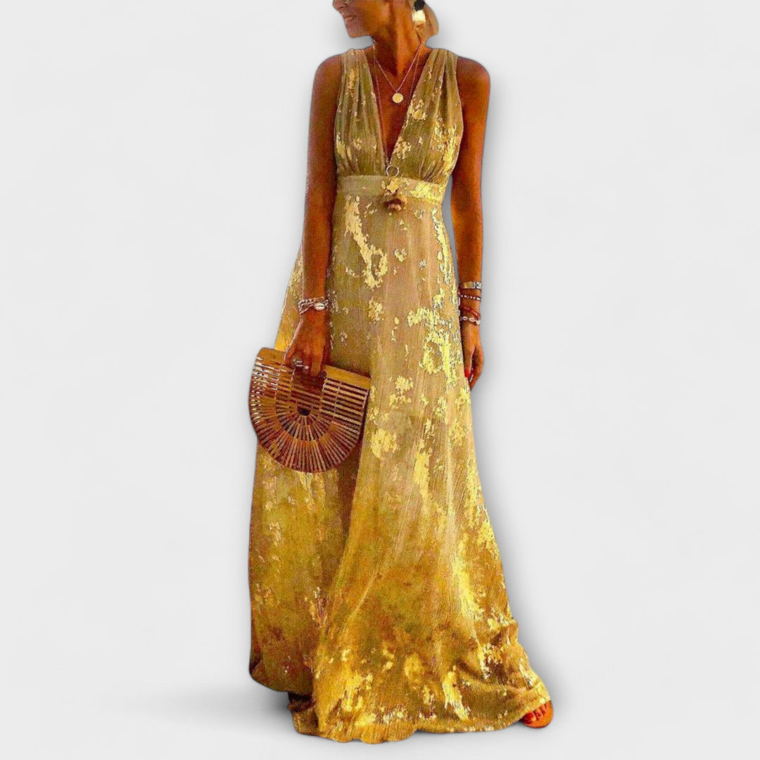 Marini | Abito fluido con paillettes eleganti