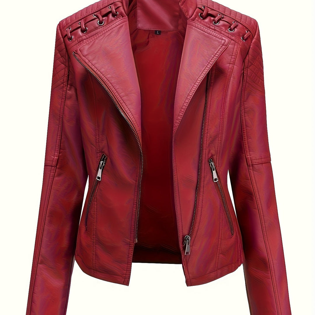 Marini | Giacca biker rosa slim fit