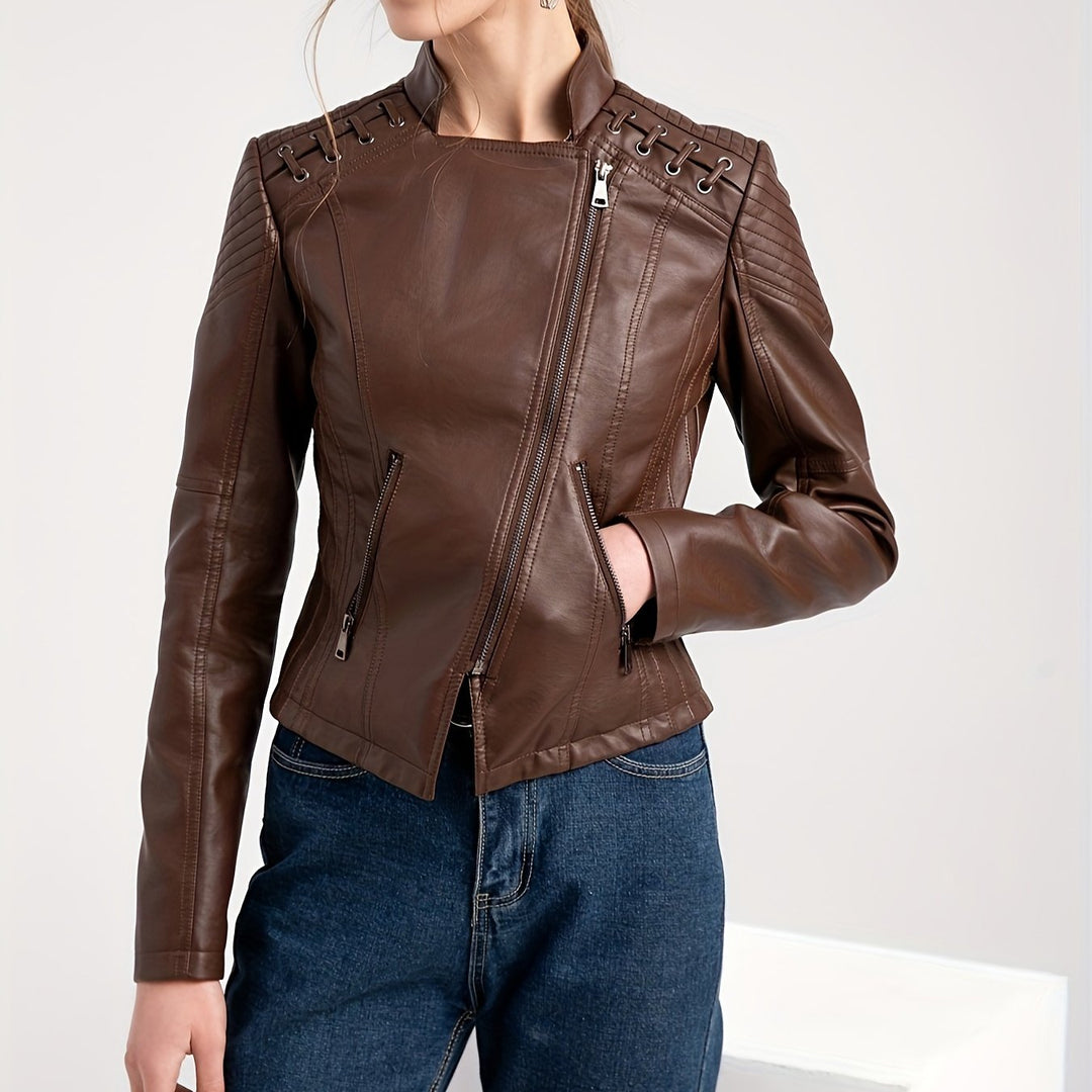 Marini | Giacca biker rosa slim fit