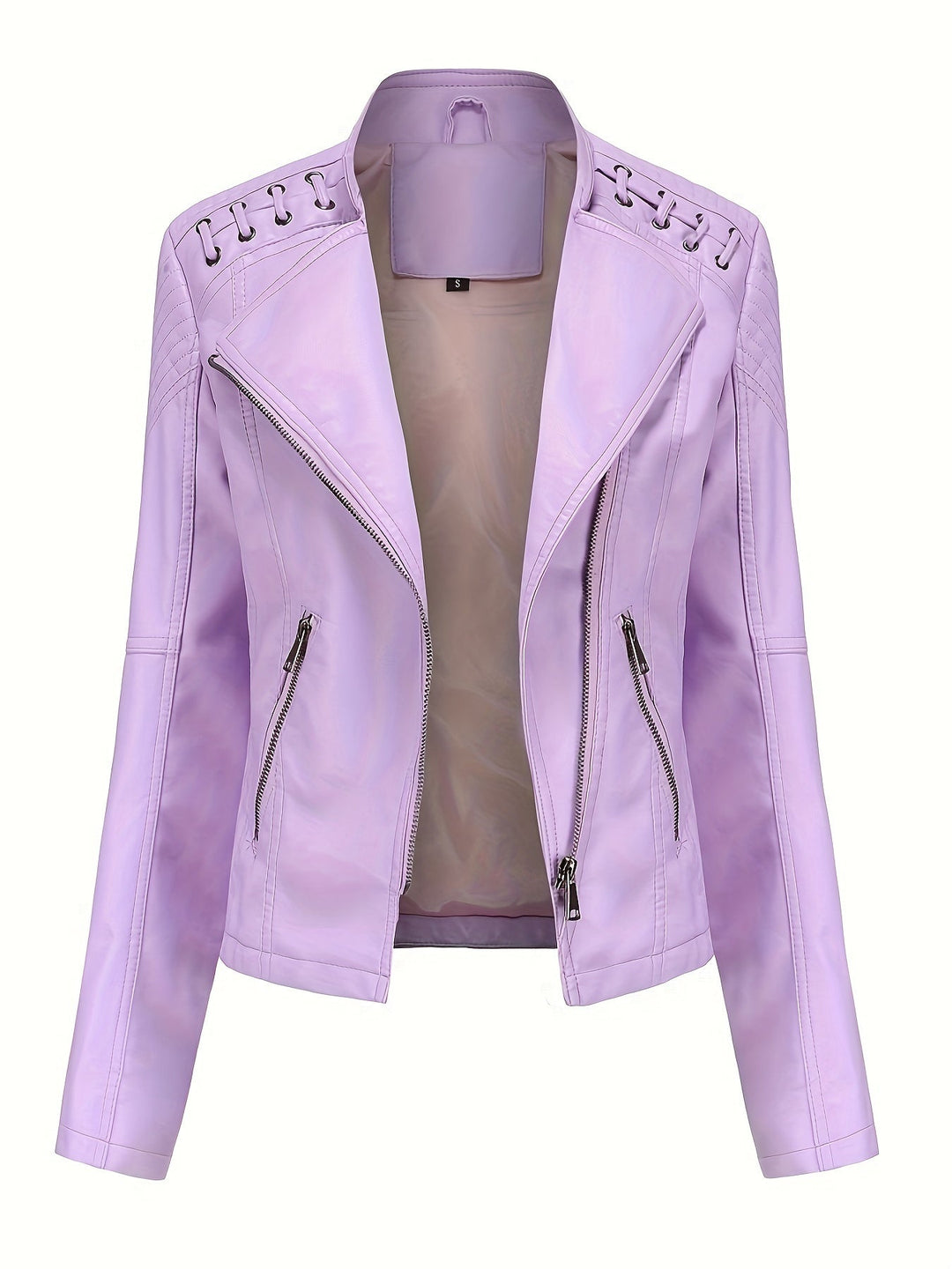Marini | Giacca biker rosa slim fit