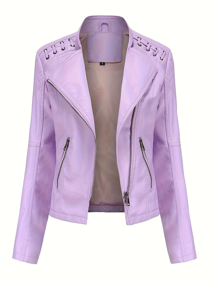 Marini | Giacca biker rosa slim fit