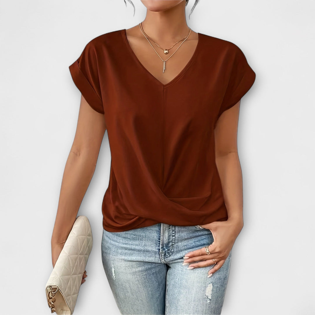 Marini | Top elegante con scollo a V