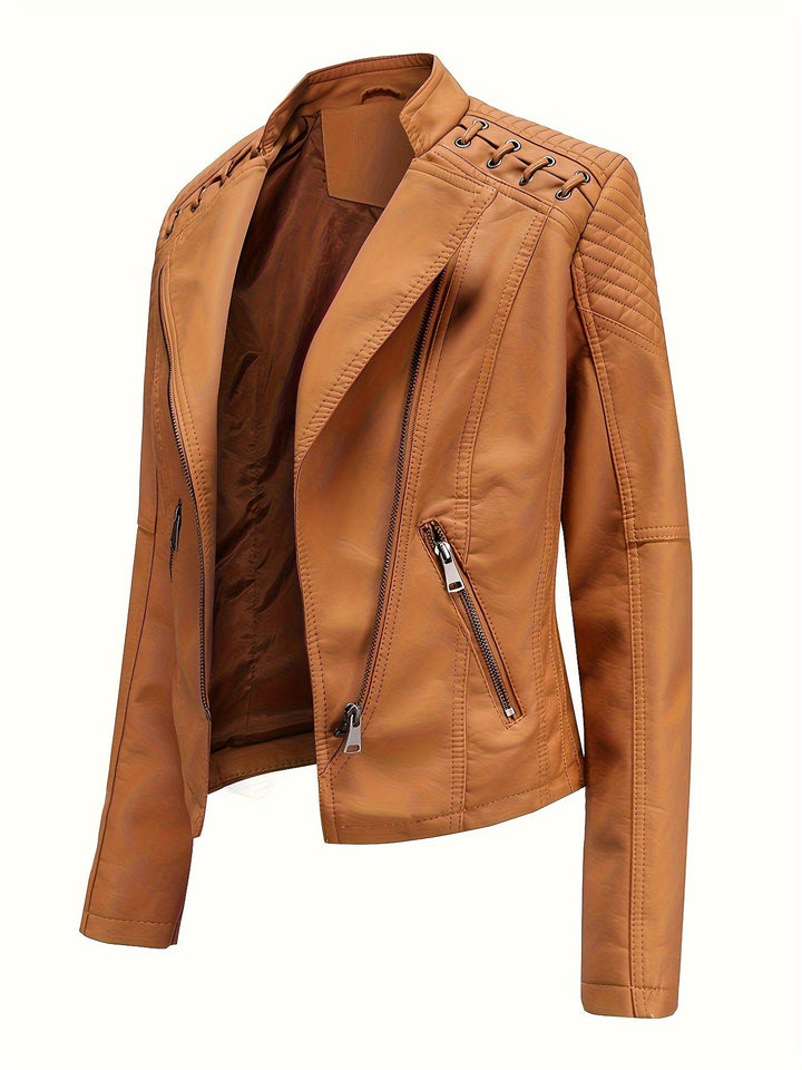 Marini | Giacca biker rosa slim fit