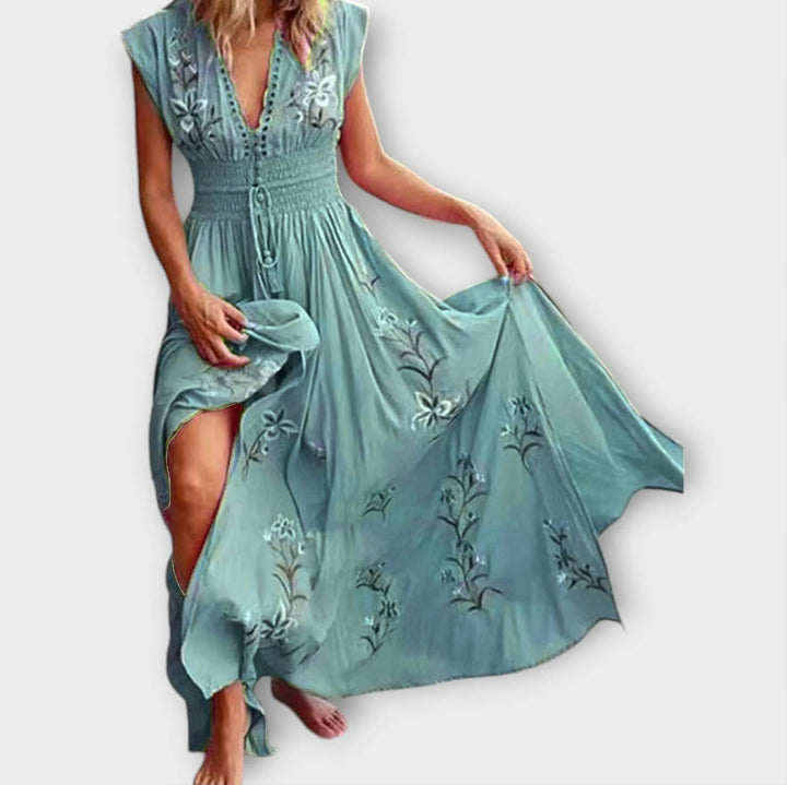 Marini | Abito boho con ricami eleganti
