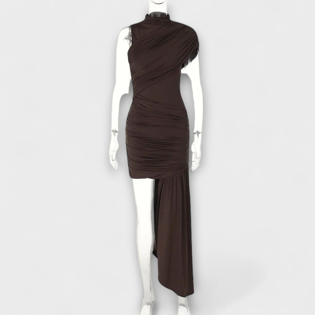 Marini | Abito elegante con plissé da donna
