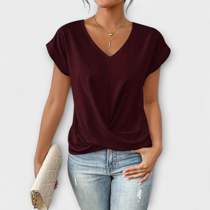 Marini | Top elegante con scollo a V