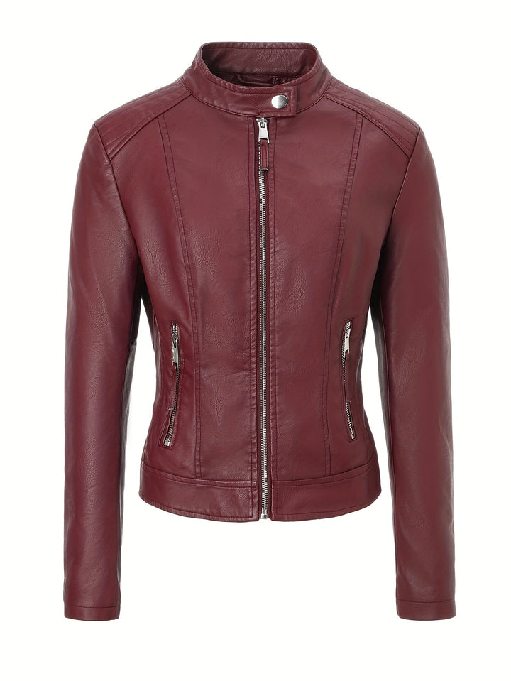 Marini | Giacca moto elegante in pelle