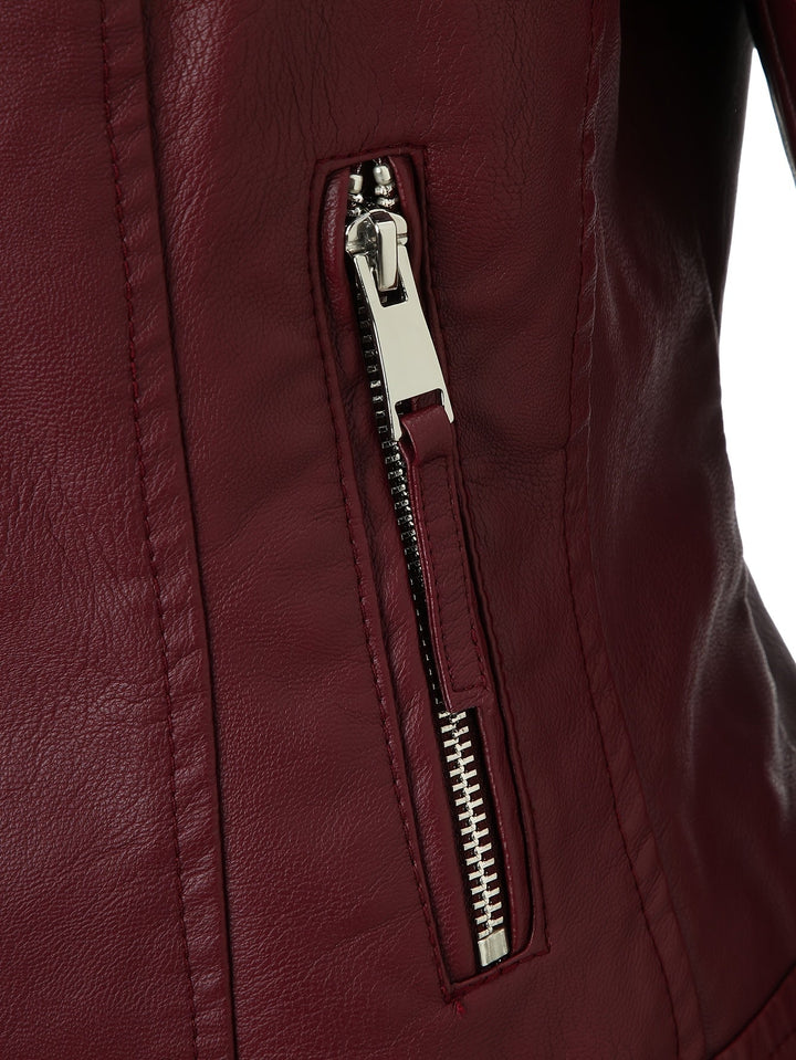 Marini | Giacca moto elegante in pelle