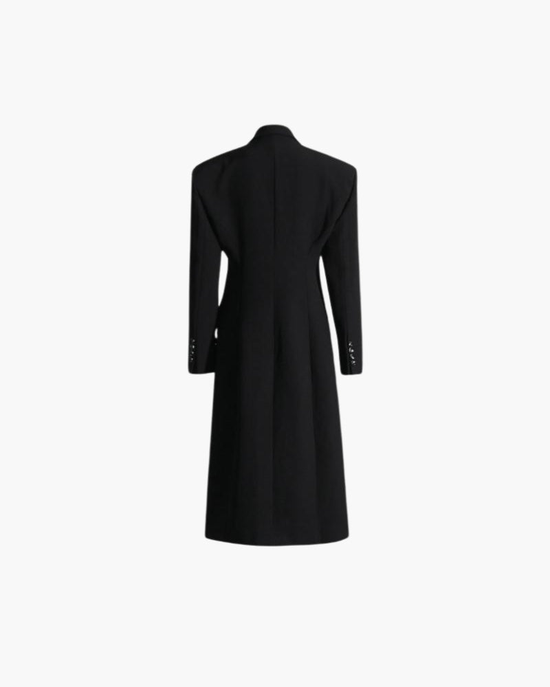 Marini | Raffinato cappotto nero da donna