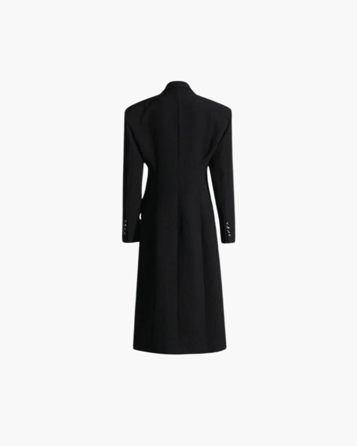 Marini | Raffinato cappotto nero da donna